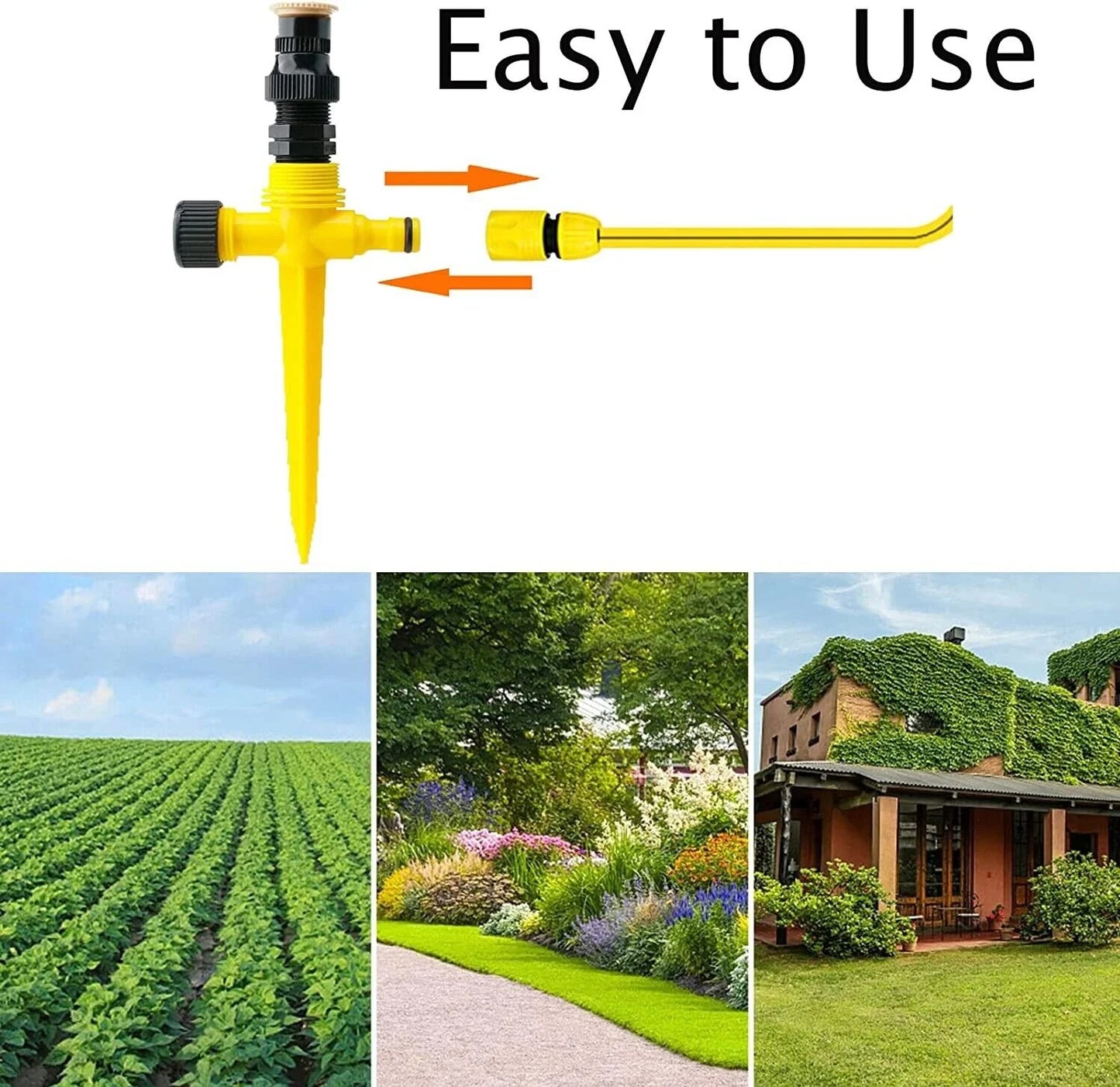 360Β° Rotating Garden Sprinkler System β Adjustable Lawn Watering Tool