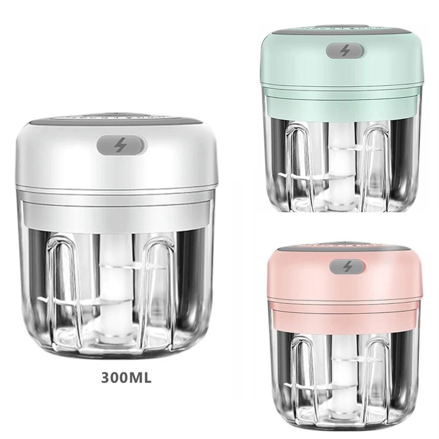 Electric Garlic Chopper β Mini USB Rechargeable Food Processor (300ML)