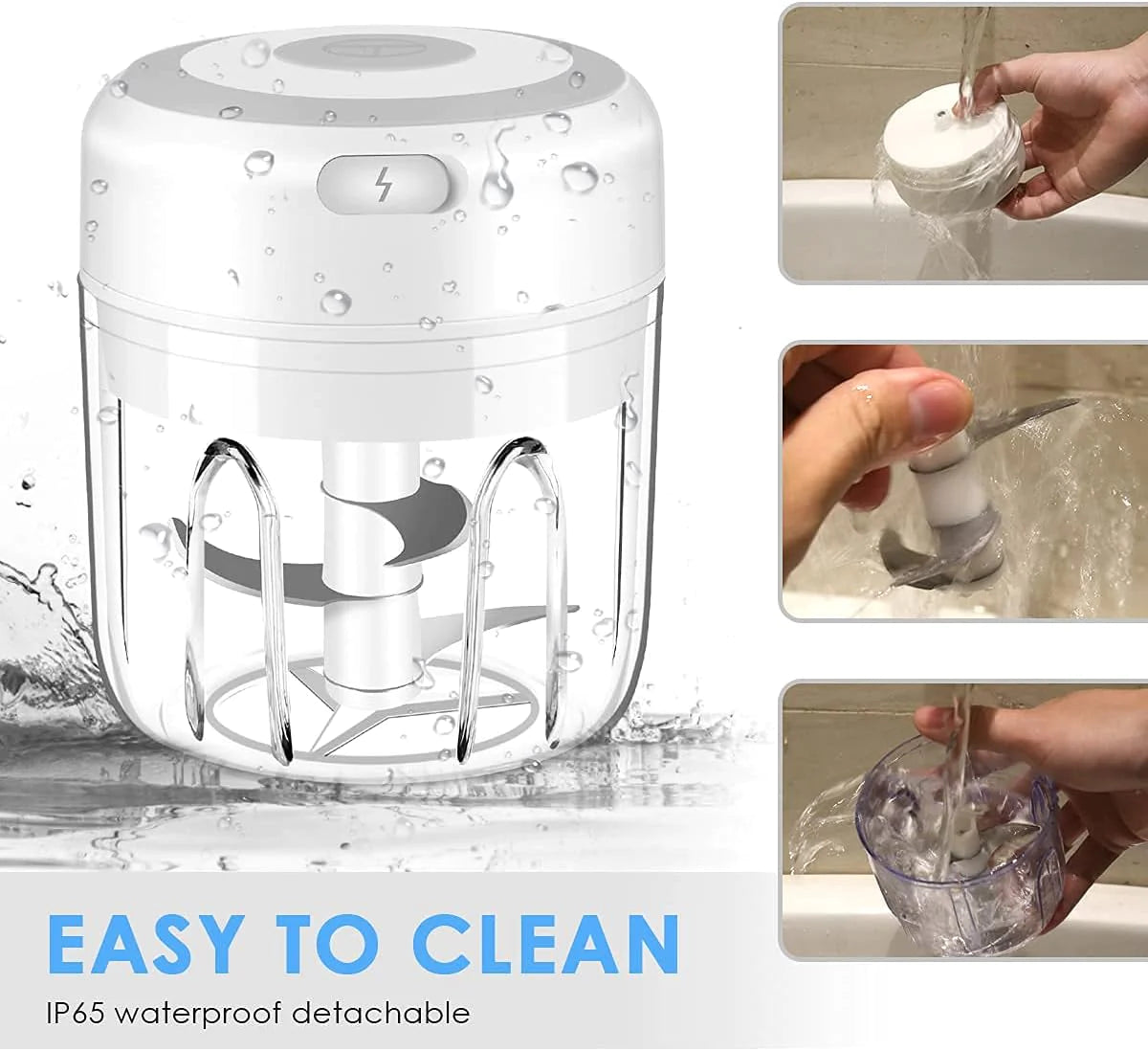 Electric Garlic Chopper β Mini USB Rechargeable Food Processor (300ML)