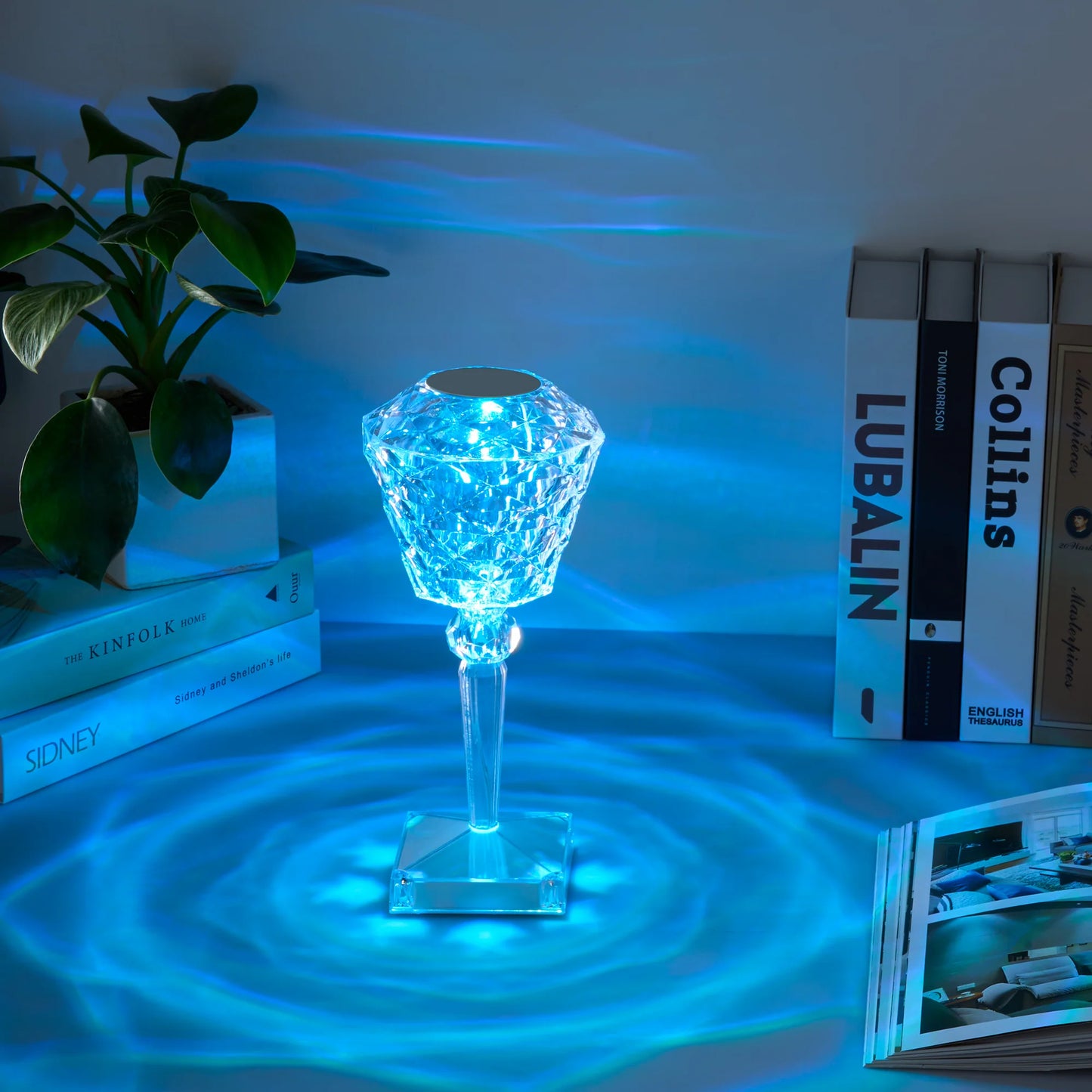 Rose Crystal Table Lamp – Romantic LED Flower Light for Bedroom & Gifts