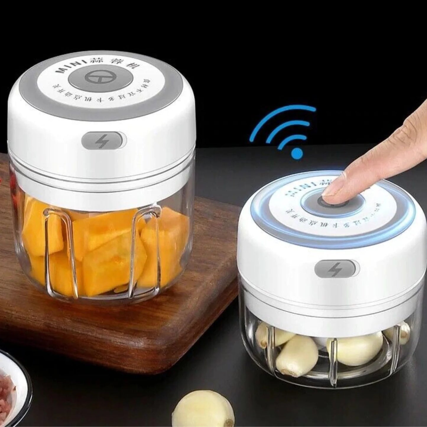 Electric Garlic Chopper β Mini USB Rechargeable Food Processor (300ML)