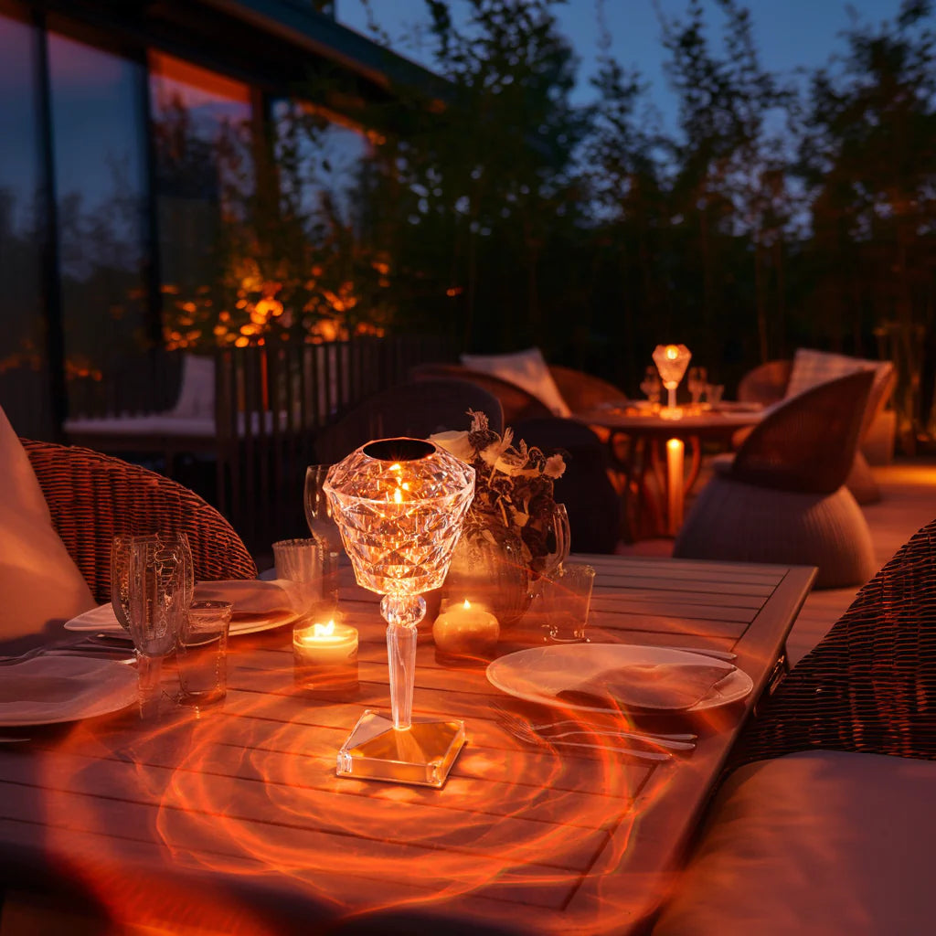 Rose Crystal Table Lamp – Romantic LED Flower Light for Bedroom & Gifts