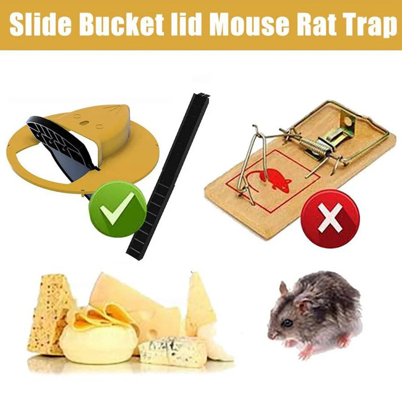 Flip & Slide Mouse Trap Lid – Humane & Auto-Reset Design