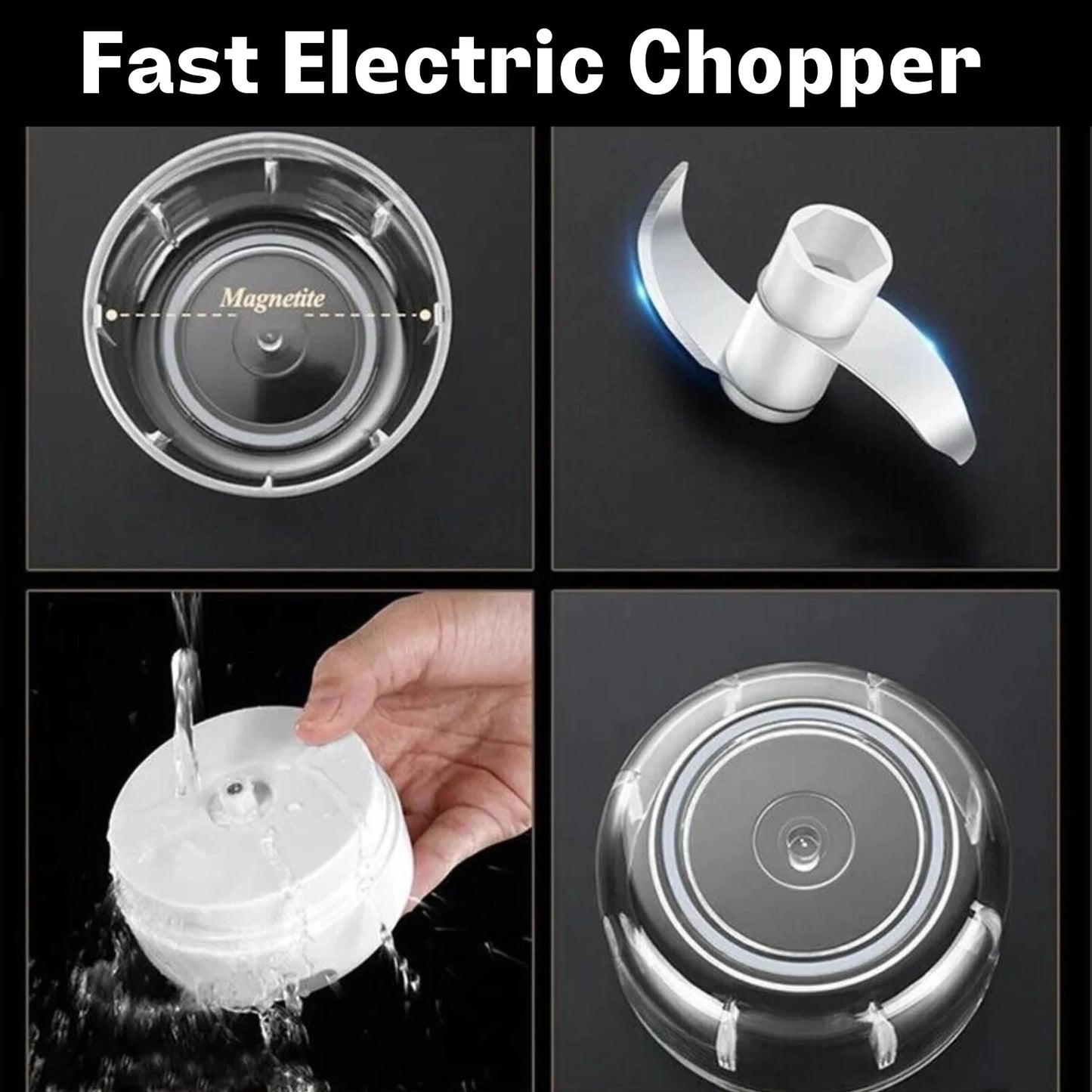 Electric Garlic Chopper β Mini USB Rechargeable Food Processor (300ML)