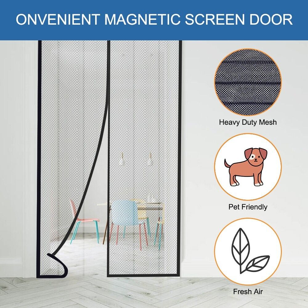 Magnetic Screen Door – Heavy Duty Mesh Curtain for Mosquito Protection – Home Accessories – Eliosun Home Decor