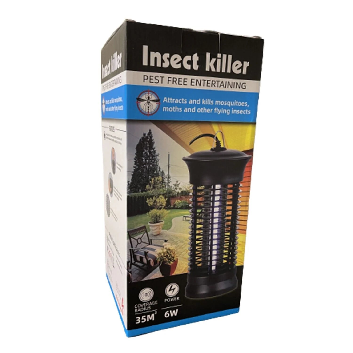 Electric Insect Zapper Lamp with 4,000V for Effective Fly and Gnat Control