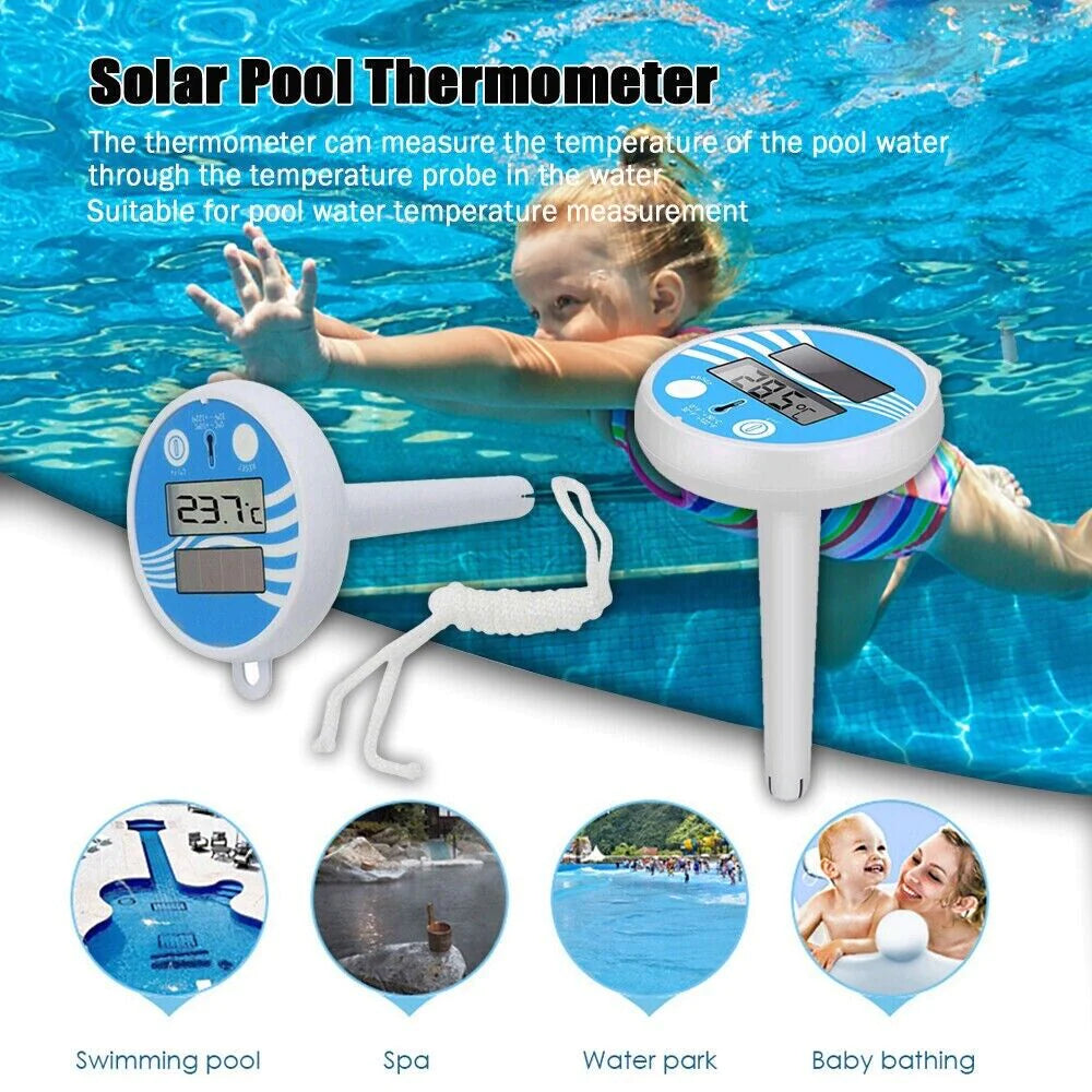 Digital Solar Pool Thermometer – Floating LCD Temperature Gauge