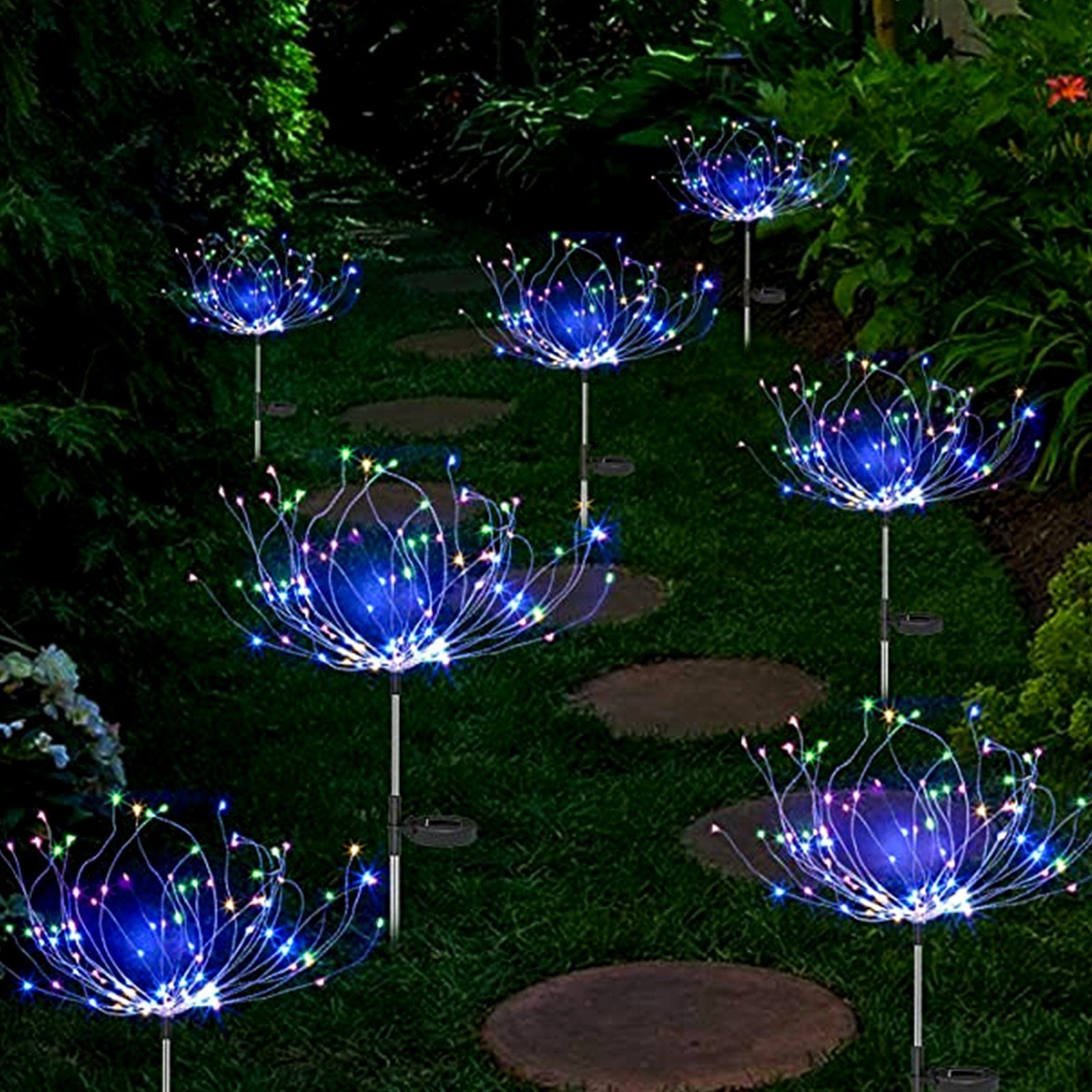 120LED Solar Firework Lights – Waterproof Outdoor Garden Decorations with Multicolor Glow – Eliosun Home Decor