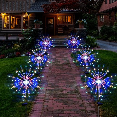 120LED Solar Firework Lights – Waterproof Outdoor Garden Decorations with Multicolor Glow – Eliosun Home Decor
