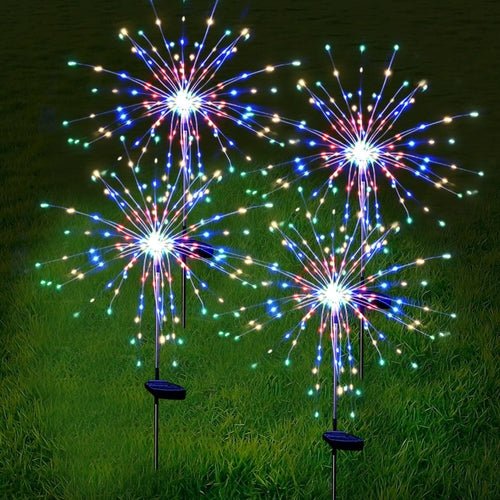 120LED Solar Firework Lights – Waterproof Outdoor Garden Decorations with Multicolor Glow – Eliosun Home Decor