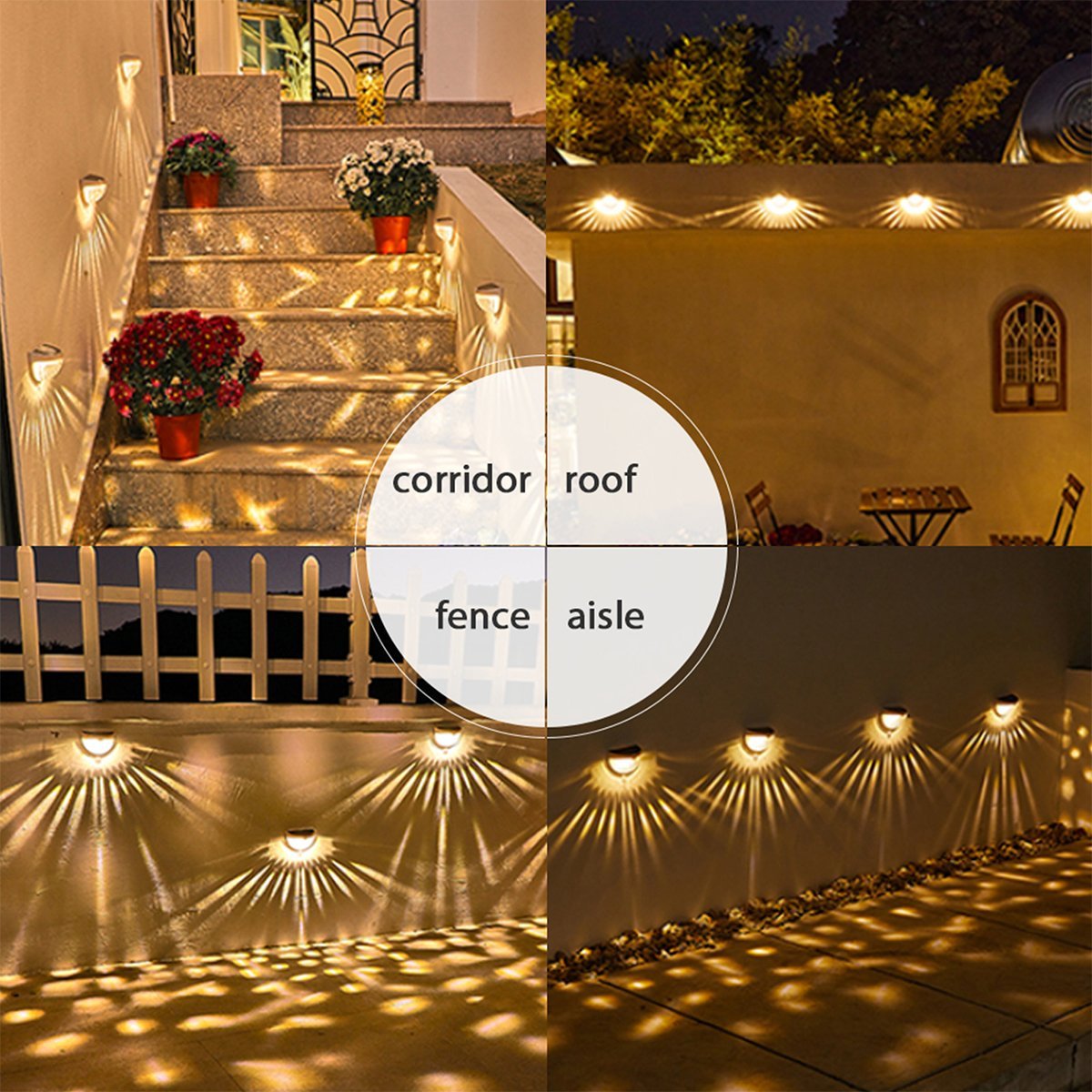 2PCS Solar Semicircle Wall Lights – Waterproof Outdoor Decorative Sensor Lamps – Outdoor Lighting – Eliosun Home Decor