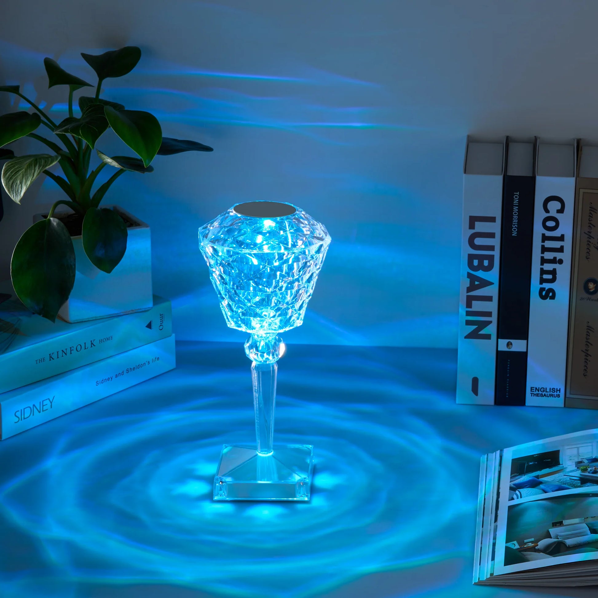 Rose Crystal Table Lamp – Romantic LED Flower Light for Bedroom & Gifts