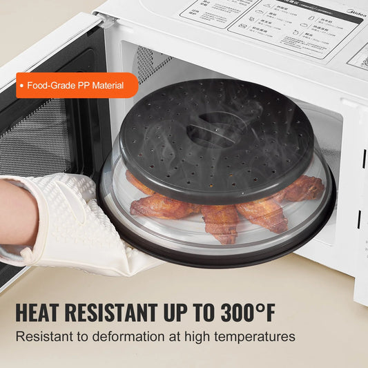 Collapsible Microwave Splatter Cover – Anti-Splash Food Lid with Steam Vents