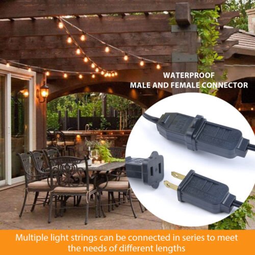 48FT Outdoor LED String Lights – Waterproof 15 - Bulb Patio & Garden Decor – Outdoor Lighting – Eliosun Home Decor