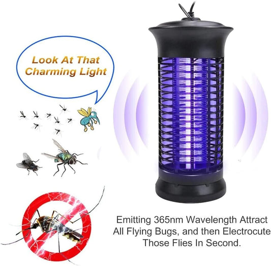 Electric Insect Zapper Lamp with 4,000V for Effective Fly and Gnat Control