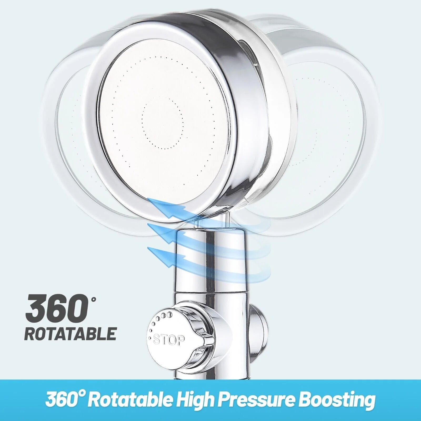 High Pressure Shower Head – 5 Spray Settings for Spa-like Comfort
