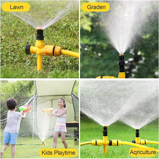 360° Rotating Garden Sprinkler System – Adjustable Lawn Watering Tool