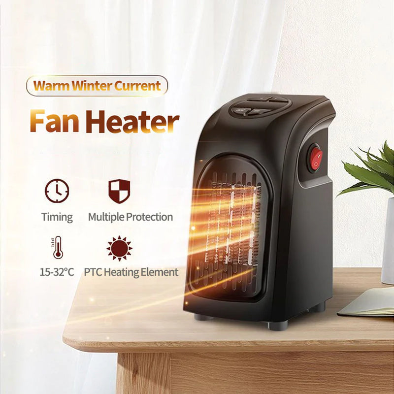 Mini Electric Space Heater – Fast Ceramic Heating with Adjustable Thermostat for Home & Office