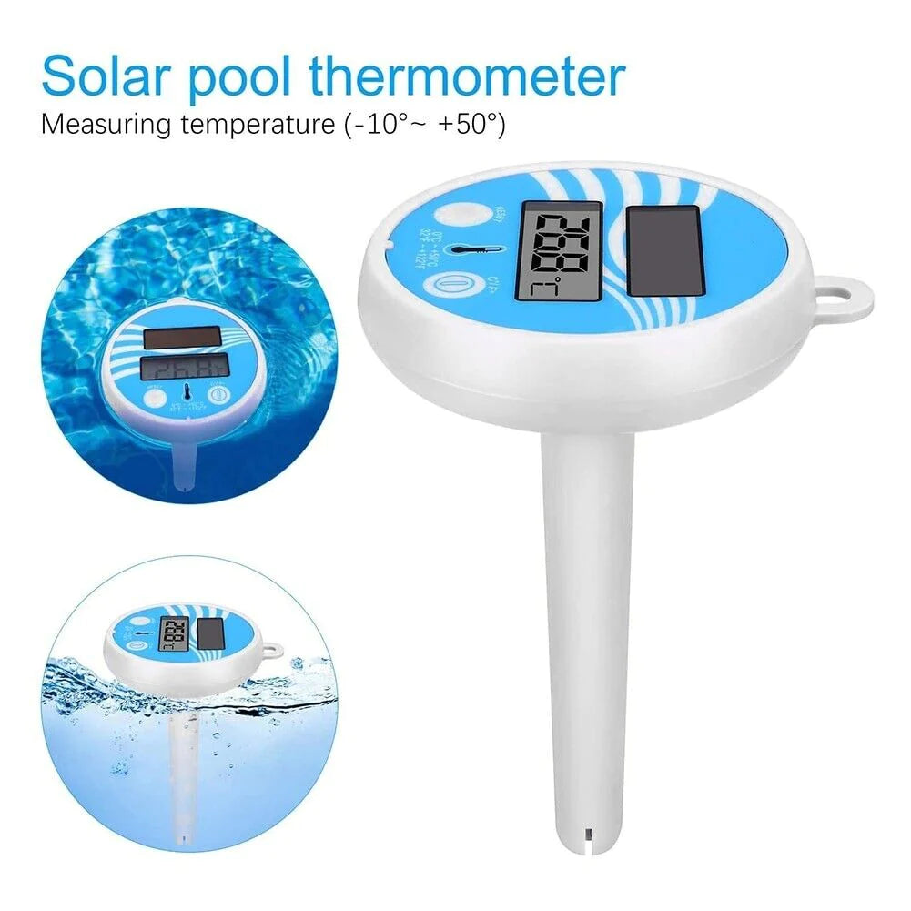Digital Solar Pool Thermometer – Floating LCD Temperature Gauge
