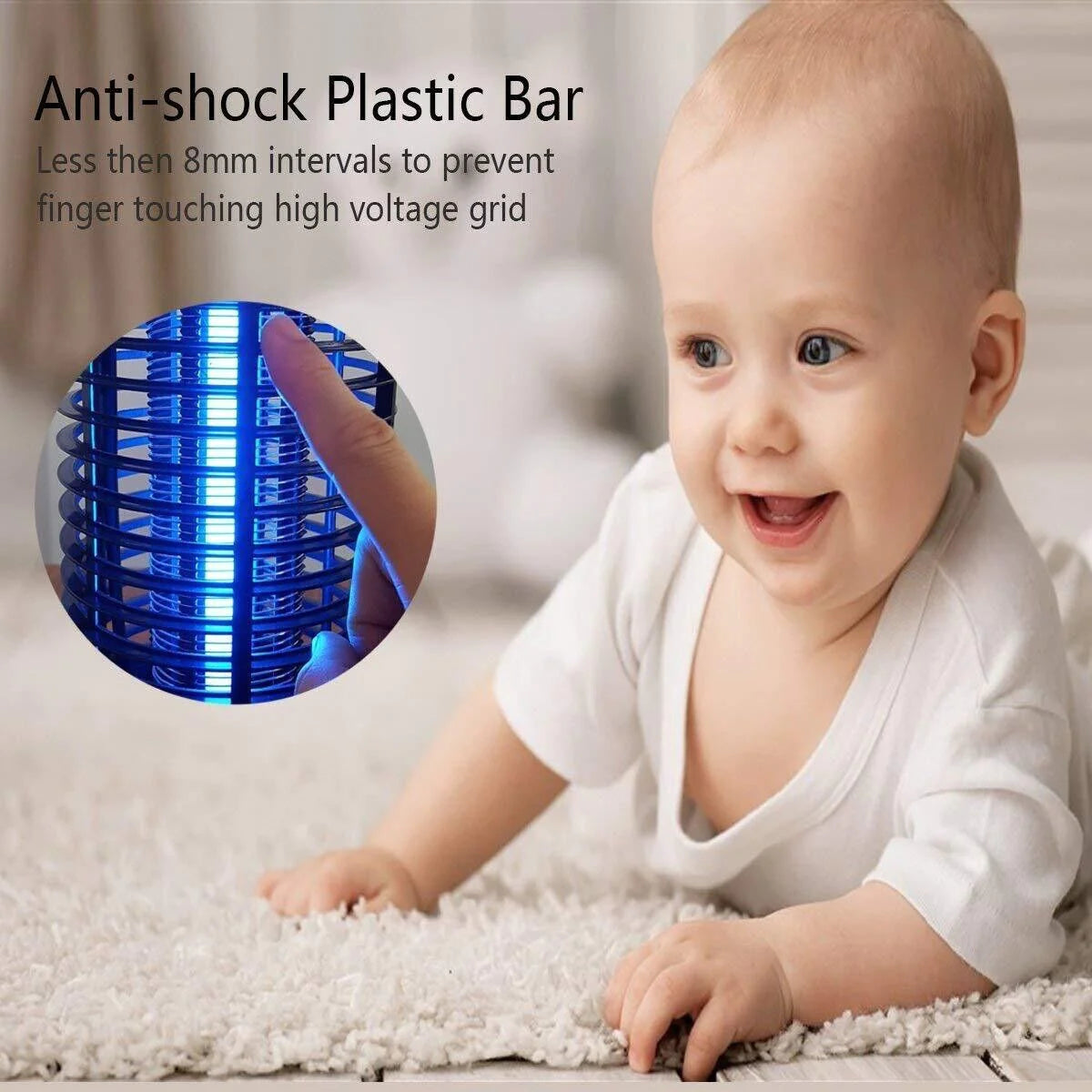 Electric Insect Zapper Lamp with 4,000V for Effective Fly and Gnat Control