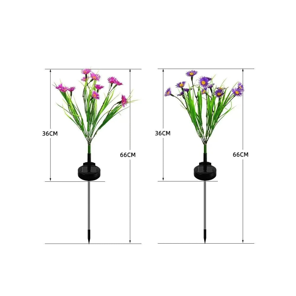 Solar LED Flower Stake Lights – Outdoor Garden Decor 