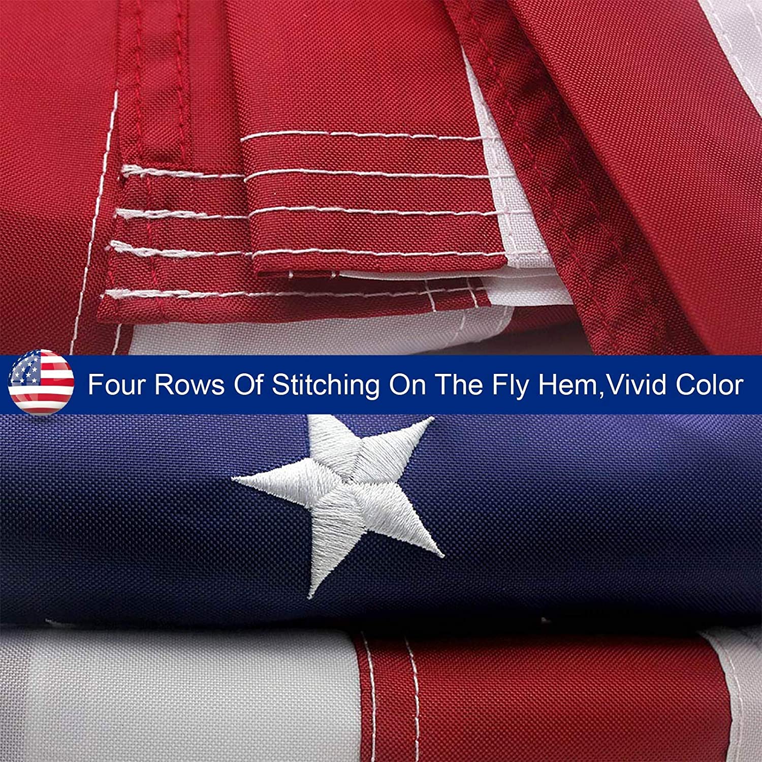 American Flag Outdoor Heavy Duty Embroidered Stars USA Flag – Flags & Garden Decor – Eliosun Home Decor