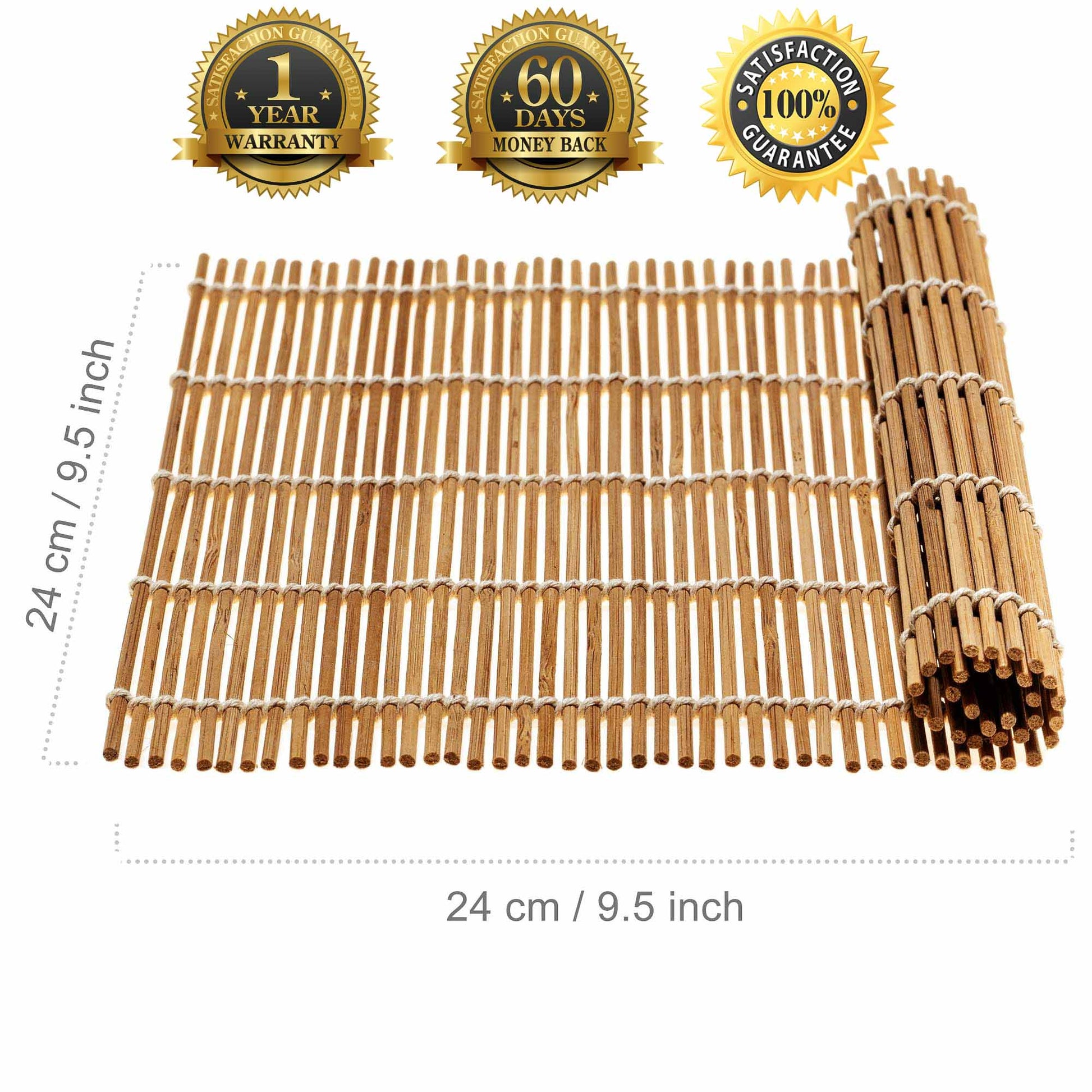 Bamboo Sushi Kit – Includes 2 Mats, 5 Chopstick Sets & Rice Paddle – Kitchen – Eliosun Home Decor