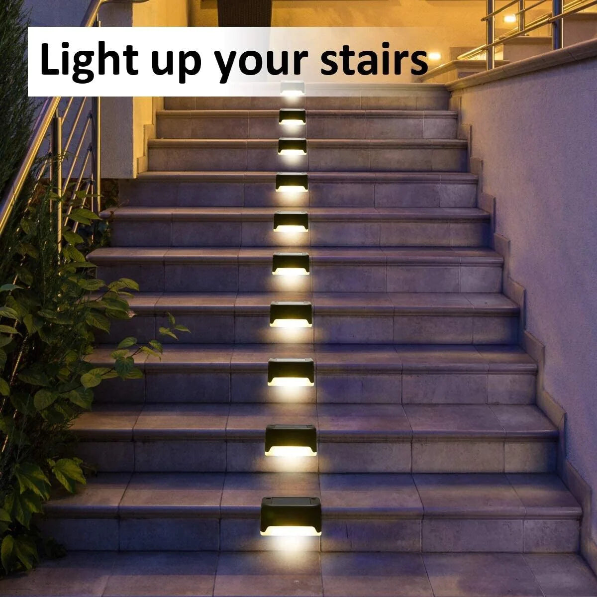8-Pack Solar Deck Lights – Outdoor Waterproof LED for Steps, Patio & Fence