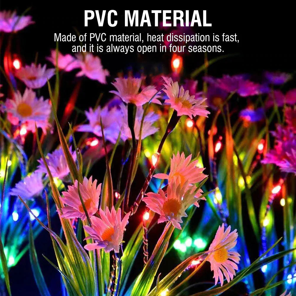 Solar LED Flower Stake Lights – Outdoor Garden Decor 