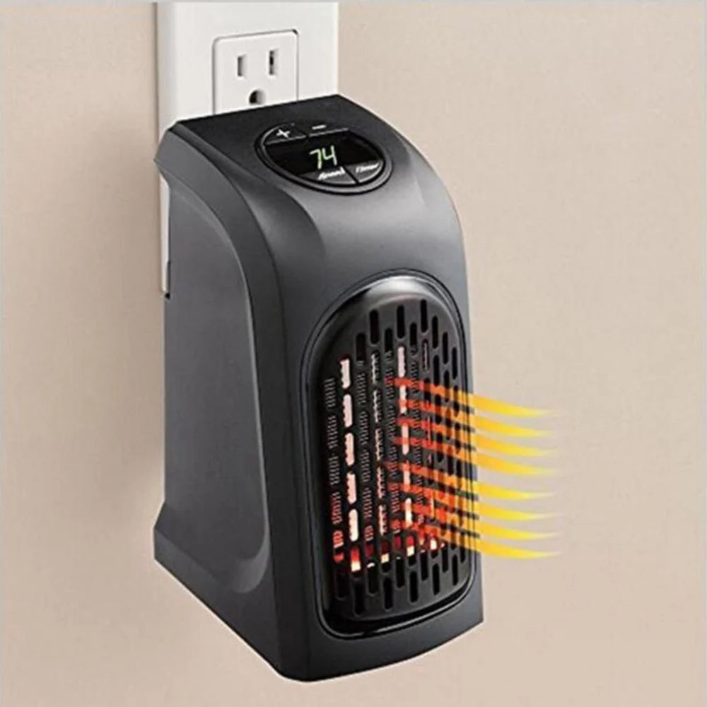 Mini Electric Space Heater – Fast Ceramic Heating with Adjustable Thermostat for Home & Office
