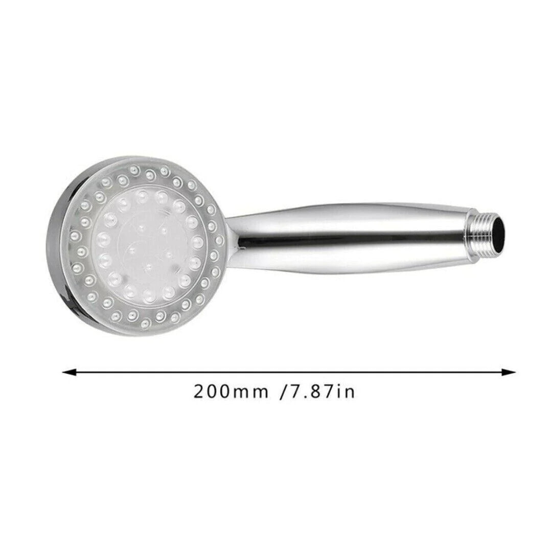 7-Color Changing LED Shower Head with Water Bath Feature for Home Bathrooms