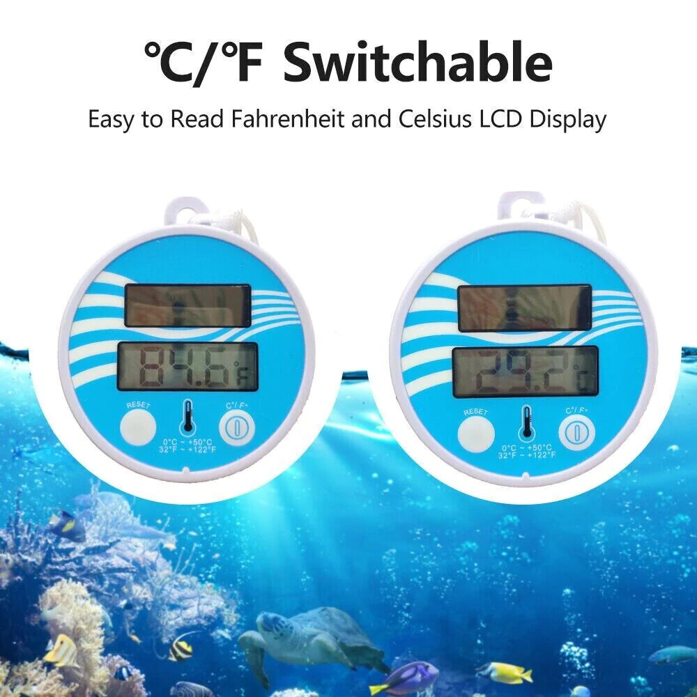 Digital Solar Pool Thermometer – Floating LCD Temperature Gauge