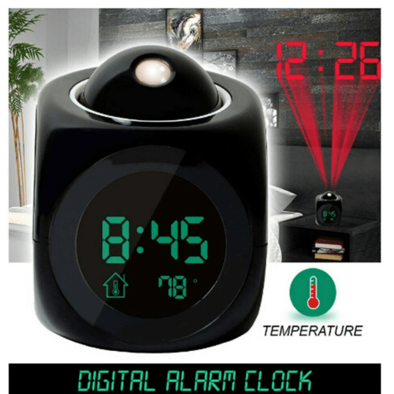 LED Projection Alarm Clock with Voice Control – Eliosun Home Decor