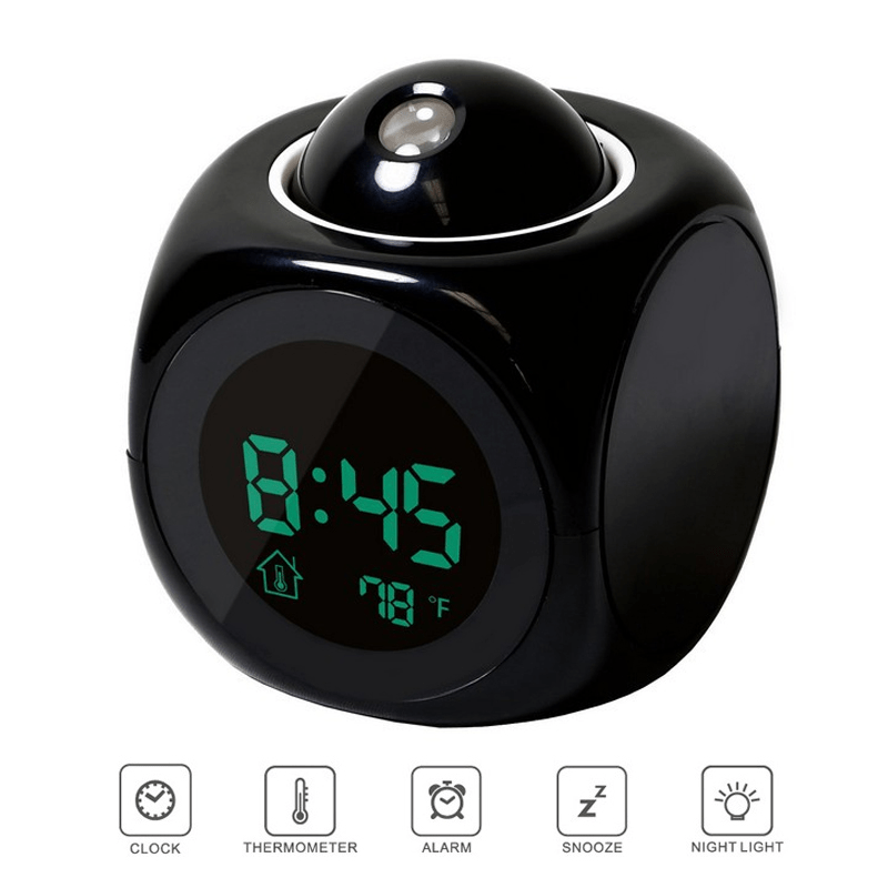 LED Projection Alarm Clock with Voice Control – Eliosun Home Decor