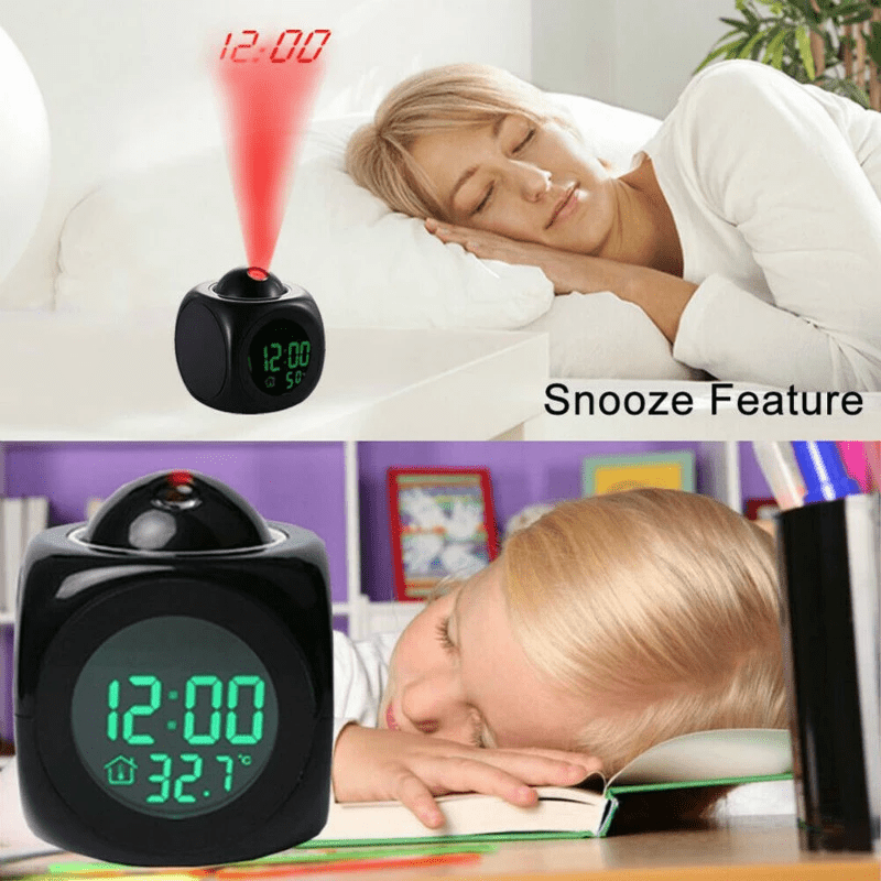 LED Projection Alarm Clock with Voice Control – Eliosun Home Decor