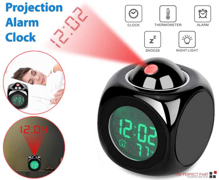 LED Projection Alarm Clock with Voice Control – Eliosun Home Decor