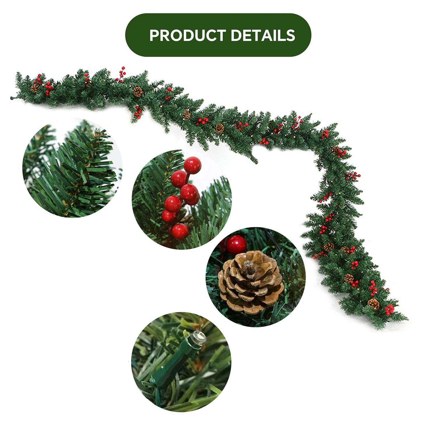 Outdoor Waterproof LED String Lights – Festive Holiday Decoration for Porch, Patio & Garden  – Eliosun Home Decor